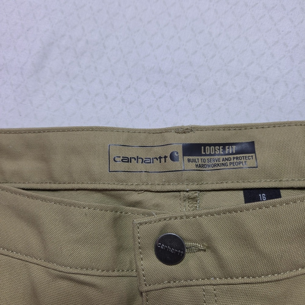 Carhartt Women's Rugged Flex Loose Fit Canvas Work Pants Khaki Size 16 NWT - Picture 3 of 15